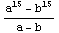 (a^15 - b^15)/(a - b)