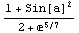 (1 + Sin[a]^2)/(2 + e^(5/7))