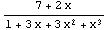 (7 + 2 x)/(1 + 3 x + 3 x^2 + x^3)