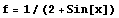 f = 1/(2 + Sin[x])