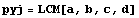 pyj = LCM[a, b, c, d]