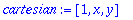 cartesian := vector([1, x, y])