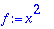 f := x^2