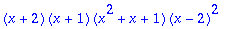 (x+2)*(x+1)*(x^2+x+1)*(x-2)^2