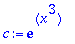 c := exp(x^3)