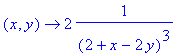 proc (x, y) options operator, arrow; 2*1/((2+x-2*y)...