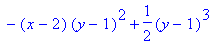 T3 := 1/2-1/4*x+1/2*y+1/8*(x-2)^2-1/2*(x-2)*(y-1)+1...