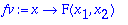 fv := proc (x) options operator, arrow; F(x[1],x[2]...