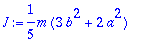 J := 1/5*m*(3*b^2+2*a^2)