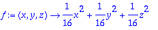f := proc (x, y, z) options operator, arrow; 1/16*x...