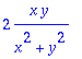 2*x*y/(x^2+y^2)