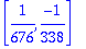 vector([1/676, -1/338])