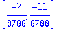 vector([-7/8788, -11/8788])