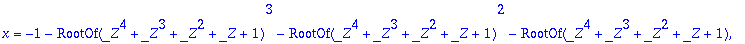 {y = 1, x = 1, z = -1/2}, {y = RootOf(_Z^4+_Z^3+_Z^...
