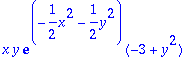 x*y*exp(-1/2*x^2-1/2*y^2)*(-3+y^2)