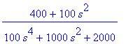(400+100*s^2)/(100*s^4+1000*s^2+2000)