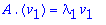 A.v[1] = lambda[1]*v[1]