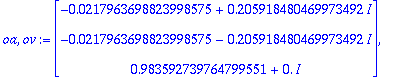 oa, ov := Vector(%id = 135215956), Matrix(%id = 138402468)