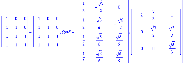 Matrix(%id = 138358856) = Matrix(%id = 135740952), QjaR = [Matrix(%id = 135096592), Matrix(%id = 138385568)]
