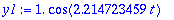 y1 := 1.*cos(2.214723459*t)