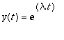 y(t) = exp(lambda*t)