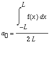 a[0] = Int(f(x),x = -L .. L)/(2*L)