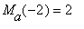 M[a](-2) = 2