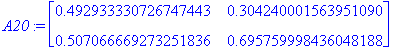 A20 := Matrix(%id = 12062704)