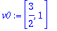 v0 := vector([3/2, 1])