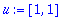 u := vector([1, 1])