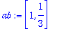 ab := vector([1, 1/3])