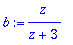 b := z/(z+3)