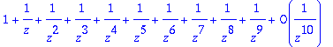 1+1/z+1/(z^2)+1/(z^3)+1/(z^4)+1/(z^5)+1/(z^6)+1/(z^...