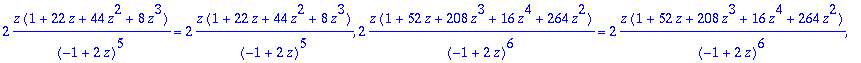 2*z/((-1+2*z)^2) = 2*z/((-1+2*z)^2), 2*z*(1+2*z)/((...