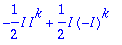 -1/2*I*I^k+1/2*I*(-I)^k