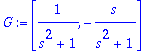 G := vector([1/(s^2+1), -s/(s^2+1)])