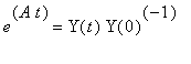 e^(A*t) = Y(t)*Y(0)^(-1)