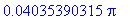 .4035390315e-1*Pi