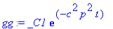 gg := _C1*exp(-c^2*p^2*t)