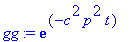 gg := exp(-c^2*p^2*t)