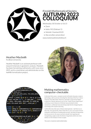 Finnish Mathematical Society Colloquium of Fall 2023